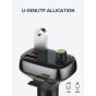 Ldnio Car Charger With Bluetooth 5.0 FM Transmitter and Lightning Cable, 36W, 3 USB Ports, Black - C704q