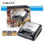 Sokany 3 in 1 Sandwich Maker, 750 Watt, Black and Silver - KJ-303 with Gift Bag