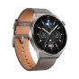 Huawei Watch GT 3 Pro Smart Watch, 1.43 Inch - Light Titanium Case with Grey Leather Strap