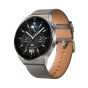 Huawei Watch GT 3 Pro Smart Watch, 1.43 Inch - Light Titanium Case with Grey Leather Strap