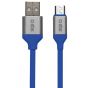 كابل Micro USB اس بي اس للشحن ونقل البيانات، 1.5 متر  - ازرق