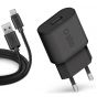 SBS Micro USB Travel Charging Kit, 1 Port, 1000mAh - Black