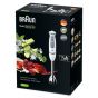 Braun MultiQuick 5 Vario Hand Blender with Attachments, 1000 Watt, White/Grey - MQ 5245 WH