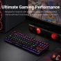Redragon K552 KUMARA Mechanical Gaming Keyboard - (Brown Switches) Rainbow LED - Hotswappable Switches - English & Arabic Keys (Black)