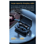 TWS Wireless Earphone With Charging Case, Black - M19