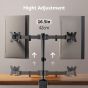 ErGear Dual Arm Holder for 13 to 32 Inch Monitors, Black - EGCM1