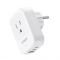 شاحن انكر ، 15 وات، 2 منفذ تيار متردد و1 منفذ  USB و2 منفذ USB-C، ابيض- A92A2321