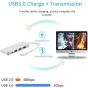 موزع 4 في 1 بمنفذ USB-C، لاجهزة بمنفذ C - رمادي