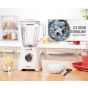 Moulinex Blendforce Blender with 2 Mills, 2 Liters, 800 Watt, White - LM4231EG with Tefal Tempo Flame Fry Pan, 18 CM, Red - 220091518 and  Flame Fry Pan, 24 CM, Red - 220091524