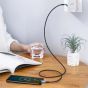 كابل يوجرين USB-C الى USB-C، قدرة 100 وات، 2 متر، رمادي واسود- US316