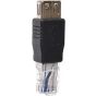 Connector Network Rj45 Male Usb Female - Black