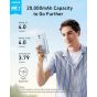 باور بنك انكر زولو، 20000 مللي امبير، كابل USB-C مدمج ومنفذ  USB-C، ازرق - A1689