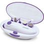 Joycare Manicure Pedicure Set with Attachments, White and Purple - JC-368