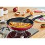Moulinex Blendforce Blender with 2 Mills, 2 Liters, 800 Watt, White - LM4231EG with Tefal Tempo Flame Fry Pan, 18 CM, Red - 220091518 and  Flame Fry Pan, 24 CM, Red - 220091524