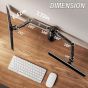 Aluminum Dual Arm Holder for 13 to 32 Inch Monitors - Black