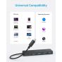 موزع USB-C أنكر، 4 منافذ، أسود - A8309011