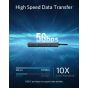 موزع USB-C أنكر، 7 منافذ، 48 وات، رمادي غامق - AK-A83520A1