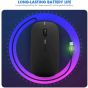 Pusokei Rechargeable Wireless Optical Mouse - Black