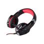 Kotion Each Gaming Wired Headphones with Microphone, Black and Red - GS900