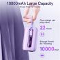 باور بنك سلكى جوي روم، 10000 مللي امبير، 3 منافذ USB، بنفسجى - JR-L012