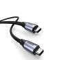 كابل USB-C يوجرين، 1 متر - اسود