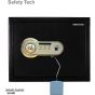 Safety Tech Biometric Fingerprint Safe Box, 30 Liters, Black and Gold - GN30 SFT3