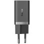Baseus Wall Charger, 40W, 2 USB-C Ports, Black - CCGP180101