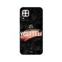 Cielito Black Rose Design Be Yourself Printed Back Cover for Huawei Nova 7i