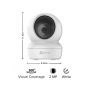 Ezviz 1080P Smart Security Camera, Wi-Fi, Pan and Tilt, White and Black - C6N