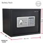 Safety Tech Trifold Lock Electronic Safe Box, Black - GN30LK