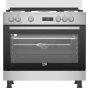 Beko bPRO 500 Gas Cooker, 5 Burners, Stainless Steel and Black-  GGR 15325 FX NS