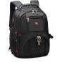 Swissgear Waterproof ScanSmart Laptop Backpack 15.6 inch Swiss Gear Bag for Apple / Dell / Toshiba / Lenovo / Asus / Samsung / HP / Microsoft / MSI - Black