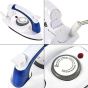 Foldable Travel Steam Iron, 700 Watt - White and Blue