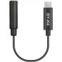 Boya By-K4 3.5Mm Female Trs To Male Usb Type-C Adapter Cable Connector Dongle - Compatible With Samsung Galaxy, Pixel, Moto, Htc, Ipad Pro Smartphones And Tablets - Usb C To 3.5Mm Audio Adapter