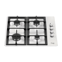 Purity Stainless steel Gas Built-In Hob, 4 Burners, 60 cm, Silver - PRT601F