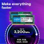 Crucial SODIMM, 8GB, DDR4 RAM- 3200MHz