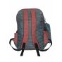 Gharibo Bags School Backpack With Pencil Case For Girls, Stars Pattern - Red and Grey