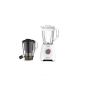 Moulinex Electric Blender with Juicer, 1.25 Liters, 600 Watts, White and Black - LM42Q110