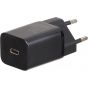 شاحن باسيوس  سريع Super Si، قدرة 20 وات، منفذ USB-C،  اسود - ‎CCSUP-B01
