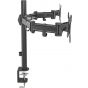 Hjh Office Dual Arm Holder for 13 to 27 Inch Monitors, Black - 802000