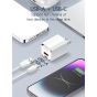 LDNIO Wall Charger, Dual Ports USB C to lightning, 30 Watt, White - A2317C