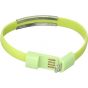 Micro USB Cable With Bracelet Design - Green