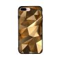 3D Golden Geometric Figure Printed Back Cover for Apple iPhone 8 Plus
