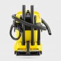 Karcher WD 4 V-20/5/22 Bagged Wet-Dry Vacuum Cleaner with Attachments, 1000 Watt, Yellow and Black - 1.628-209.0