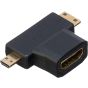 Keendex Kx1752 Micro HDMI and Mini HDMI to HDMI Adapter