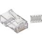 CAT6 Modular RJ45 Connectors, - 100-Pack