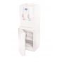 PH Electric Hot and Cold Water Dispenser with Refrigerator, 2 Taps - White