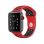 Silicone Sport Band for Apple Watch, 42mm-Black and Red