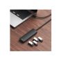 موزع USB فئة A الى USB فئة A باسيوس الترا جوي سيريز BS-OH080، عدد 4 منافذ، 1 متر، اسود - B0005280B111-03