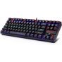 Redragon K552 Mechanical Gaming Keyboard Rainbow LED Backlit Wired with Anti-Dust Proof Switches for Windows PC (Black, 87 Keys Blue Switches)